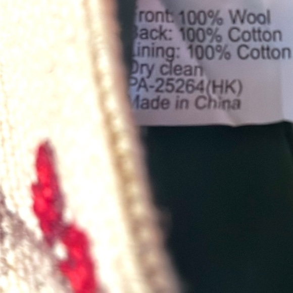 Vintage Needlepoint Christmas Doves on Snow Covered Tree Velvet Backed Stocking - Picture 6 of 6